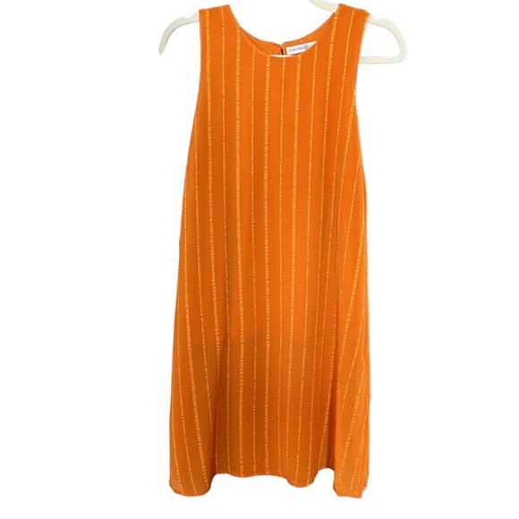 Ladies Top - Tunic - Textured Chiffon - Back Slit - Semi Sheer - Lined - Orange - Picture 2 of 11